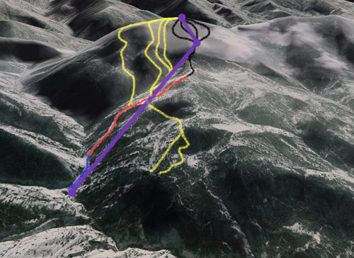 Схема горнолыжных трасс Бельдерсай Схема горнолыжных трасс Бельдерсай